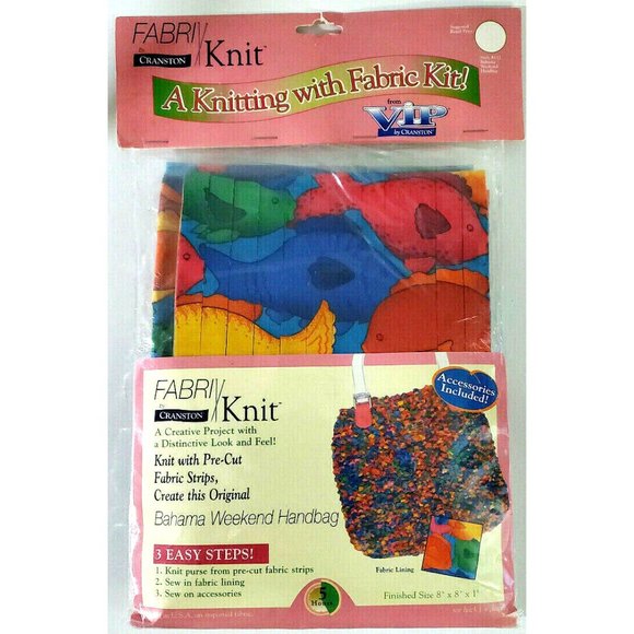 FABRI Knit Kit- Bahama Weekend Handbag -Cranston Lining & Handles Included - Picture 1 of 5
